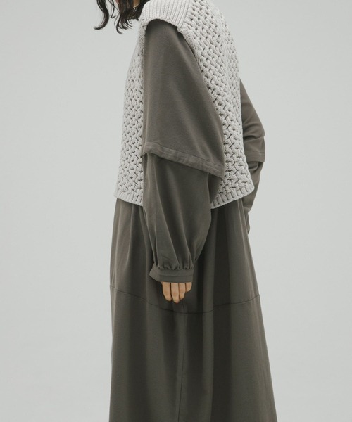 EKAL(エカル)の「ボリュームスリーブコクーンワンピース(ワンピース・レディース・グレー系その他/グレー・ONE)」の8枚目の写真