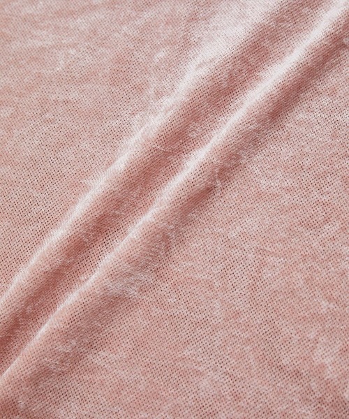 VIS（ビス）の「【ご好評につき追加生産】シアーベロアロンT【洗える】（Tシャツ/カットソー・レディース・グレー/オフホワイト/ピンク・FREE）」の6枚目の写真