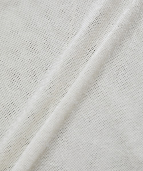 VIS（ビス）の「【ご好評につき追加生産】シアーベロアロンT【洗える】（Tシャツ/カットソー・レディース・グレー/オフホワイト/ピンク・FREE）」の5枚目の写真