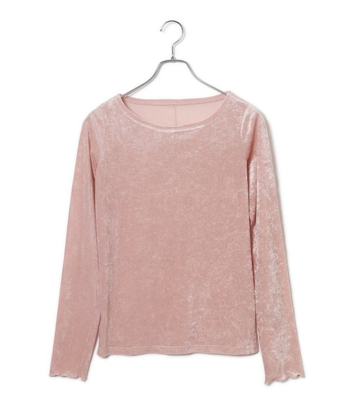 VIS（ビス）の「【ご好評につき追加生産】シアーベロアロンT【洗える】（Tシャツ/カットソー・レディース・グレー/オフホワイト/ピンク・FREE）」の20枚目の写真