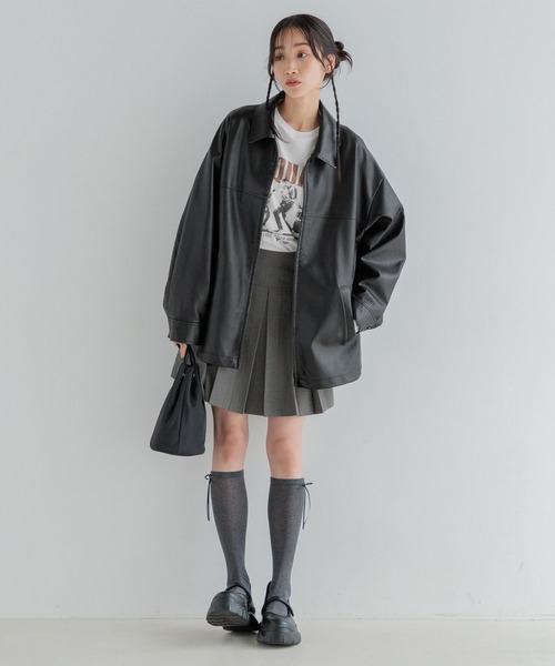 LOWRYS FARM（ローリーズファーム）の「ＴＲプリーツミニスカート 132289（スカート・レディース・チャコールグレー/ブラック/ベージュ・FREE）」の15枚目の写真