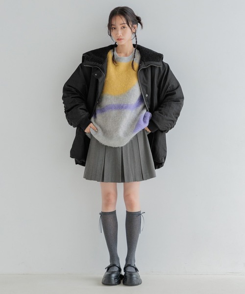 LOWRYS FARM（ローリーズファーム）の「ＴＲプリーツミニスカート 132289（スカート・レディース・チャコールグレー/ブラック/ベージュ・FREE）」の20枚目の写真