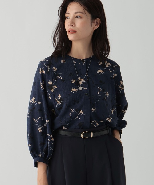 Elura（エルーラ）の「2WAYフラワープリントブラウス/144318（シャツ/ブラウス・レディース・ネイビー/ブラック/ダークネイビー/ブラック系その他・FREE/MEDIUM/LARGE）」の10枚目の写真