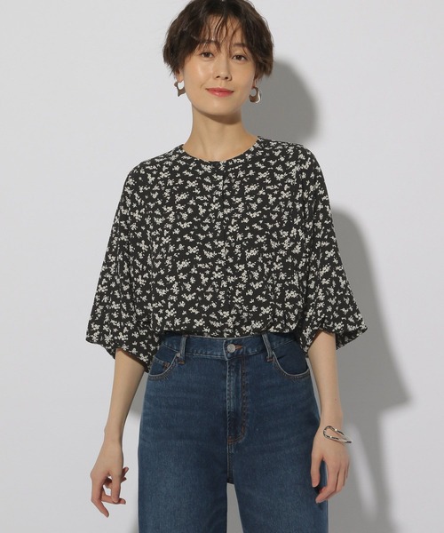 セール】2WAYフラワープリントブラウス/144318（シャツ/ブラウス