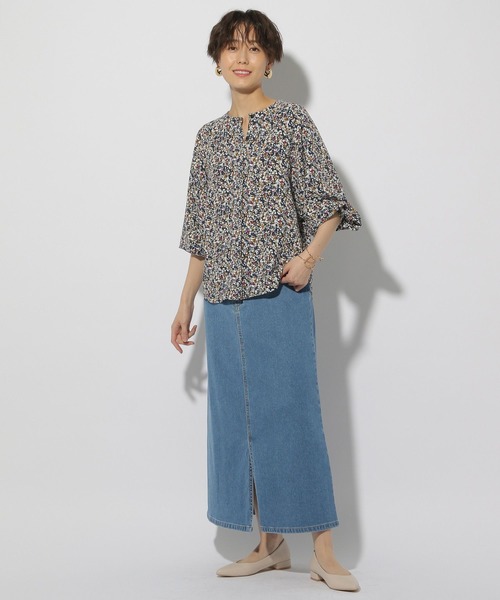 セール】2WAYフラワープリントブラウス/144318（シャツ/ブラウス