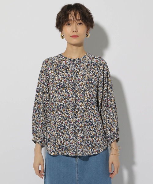 セール】2WAYフラワープリントブラウス/144318（シャツ/ブラウス