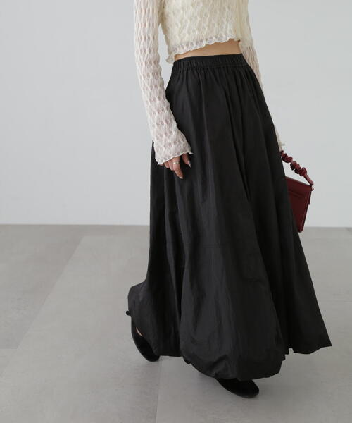 FREE'S MART（フリーズマート）の「シャイニーバルーンスカート（スカート・レディース・ブラック/ホワイト・SMALL/MEDIUM）」の5枚目の写真