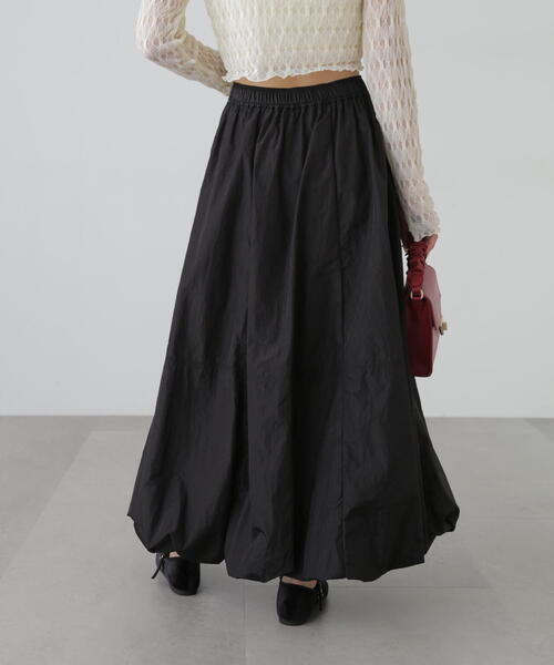 FREE'S MART（フリーズマート）の「シャイニーバルーンスカート（スカート・レディース・ブラック/ホワイト・SMALL/MEDIUM）」の6枚目の写真