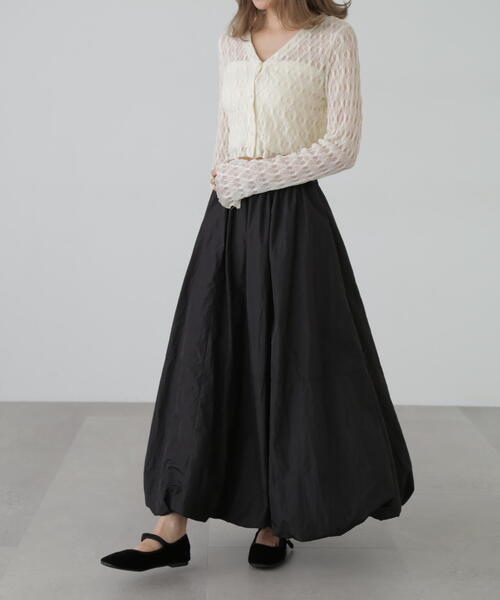 FREE'S MART（フリーズマート）の「シャイニーバルーンスカート（スカート・レディース・ブラック/ホワイト・SMALL/MEDIUM）」の8枚目の写真