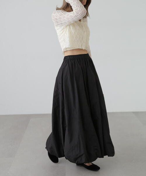 FREE'S MART（フリーズマート）の「シャイニーバルーンスカート（スカート・レディース・ブラック/ホワイト・SMALL/MEDIUM）」の9枚目の写真