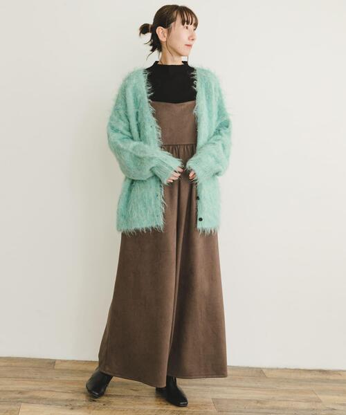 ITEMS URBANRESEARCH(アイテムズ アーバンリサーチ)の「シャギーニットカーディガン(カーディガン/ボレロ・レディース・ライトピンク/グレー/グリーン系その他/オレンジ・FREE)」の7枚目の写真