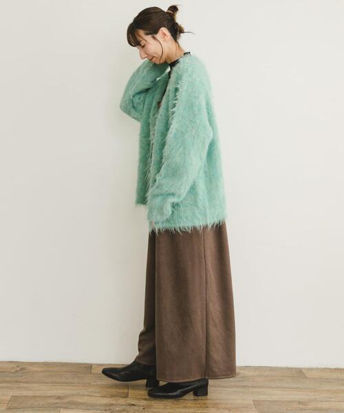 ITEMS URBANRESEARCH(アイテムズ アーバンリサーチ)の「シャギーニットカーディガン(カーディガン/ボレロ・レディース・ライトピンク/グレー/グリーン系その他/オレンジ・FREE)」の8枚目の写真