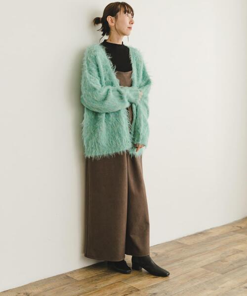 ITEMS URBANRESEARCH(アイテムズ アーバンリサーチ)の「シャギーニットカーディガン(カーディガン/ボレロ・レディース・ライトピンク/グレー/グリーン系その他/オレンジ・FREE)」の9枚目の写真