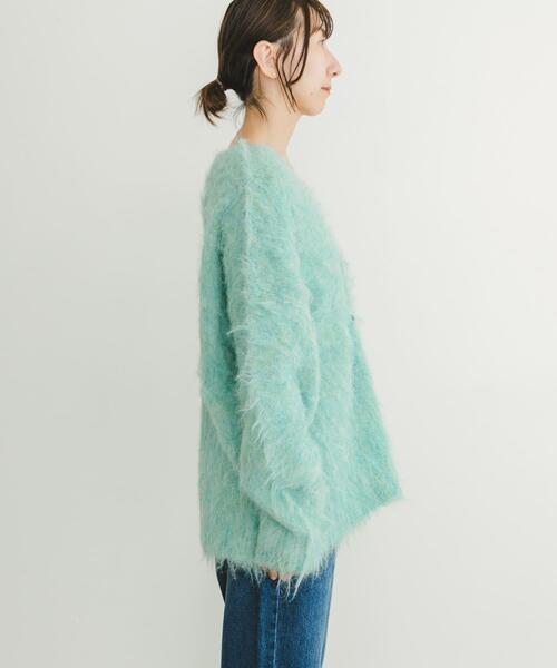 ITEMS URBANRESEARCH(アイテムズ アーバンリサーチ)の「シャギーニットカーディガン(カーディガン/ボレロ・レディース・ライトピンク/グレー/グリーン系その他/オレンジ・FREE)」の11枚目の写真