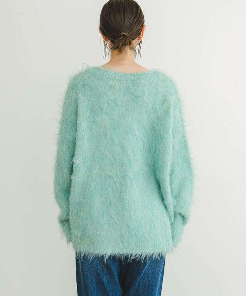 ITEMS URBANRESEARCH(アイテムズ アーバンリサーチ)の「シャギーニットカーディガン(カーディガン/ボレロ・レディース・ライトピンク/グレー/グリーン系その他/オレンジ・FREE)」の12枚目の写真