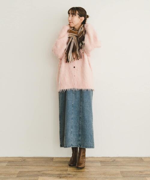 ITEMS URBANRESEARCH(アイテムズ アーバンリサーチ)の「シャギーニットカーディガン(カーディガン/ボレロ・レディース・ライトピンク/グレー/グリーン系その他/オレンジ・FREE)」の18枚目の写真