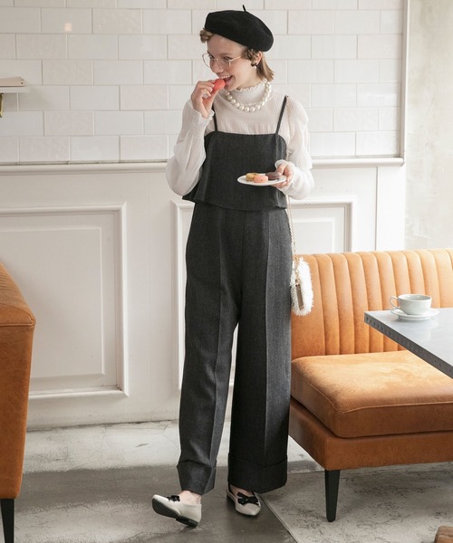 セール】【BONLECILL noir】＜セットアップ対応＞ツイードフリル