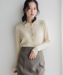 LOWRYS FARM | コンパクトポロニットロングスリーブ　 141126(ニット/セーター)