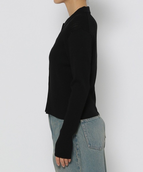 LOWRYS FARM(ローリーズファーム)の「コンパクトポロニットロングスリーブ 141126(ニット/セーター・レディース・ベージュ系その他/アイボリー/ブラック・FREE)」の5枚目の写真