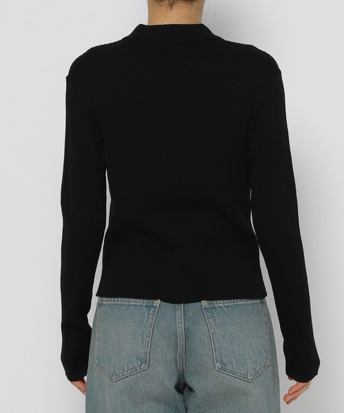 LOWRYS FARM(ローリーズファーム)の「コンパクトポロニットロングスリーブ 141126(ニット/セーター・レディース・ベージュ系その他/アイボリー/ブラック・FREE)」の6枚目の写真