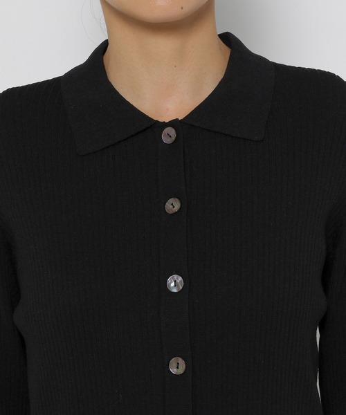 LOWRYS FARM(ローリーズファーム)の「コンパクトポロニットロングスリーブ 141126(ニット/セーター・レディース・ベージュ系その他/アイボリー/ブラック・FREE)」の8枚目の写真