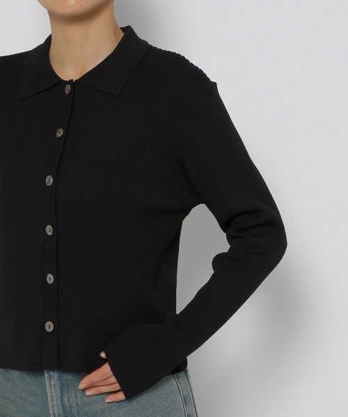 LOWRYS FARM(ローリーズファーム)の「コンパクトポロニットロングスリーブ 141126(ニット/セーター・レディース・ベージュ系その他/アイボリー/ブラック・FREE)」の9枚目の写真