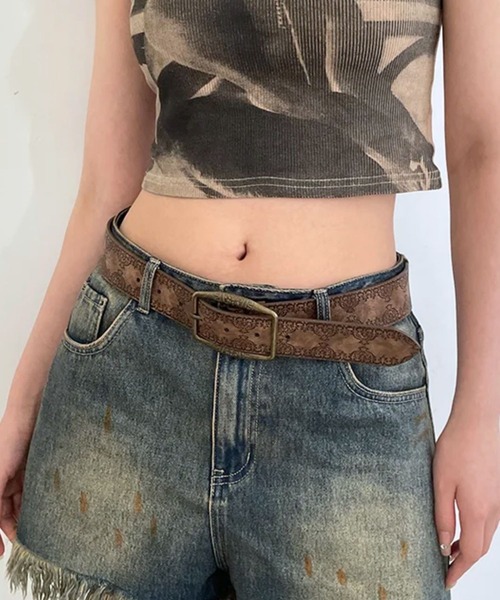 almo（アルモ）の「ウエスタンベルト(se)（ベルト・レディース・ブラウン・FREE）」の4枚目の写真