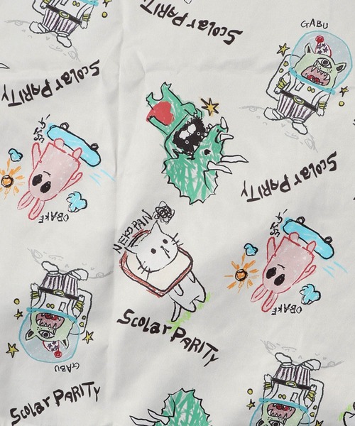 ScoLar Parity（スカラーパリティ）の「343118：パリティのネコが描いたラクガキ風 切替ブルゾン（ブルゾン・メンズ・ネイビー/アイボリー・M）」の10枚目の写真