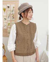 Samansa Mos2 | 裾スカラップレースベスト(ベスト)