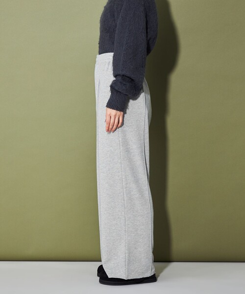 CITEN(シテン)の「<CITEN>ピンタックスウェットワイドパンツ(スウェットパンツ・レディース・ダークグレー/ライトグレー・S/M)」の7枚目の写真