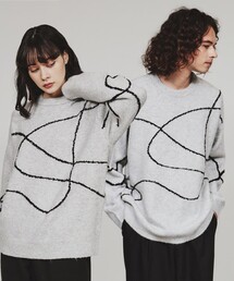 tk.TAKEO KIKUCHI | ラインアートインターシャニット(ニット/セーター)