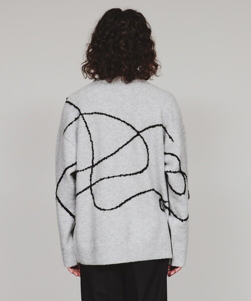 tk.TAKEO KIKUCHI（ティーケータケオキクチ）の「◆ラインアートニット（ニット/セーター・メンズ・ブラウン系その他/ライトグレー/ブラック・03/02）」の18枚目の写真