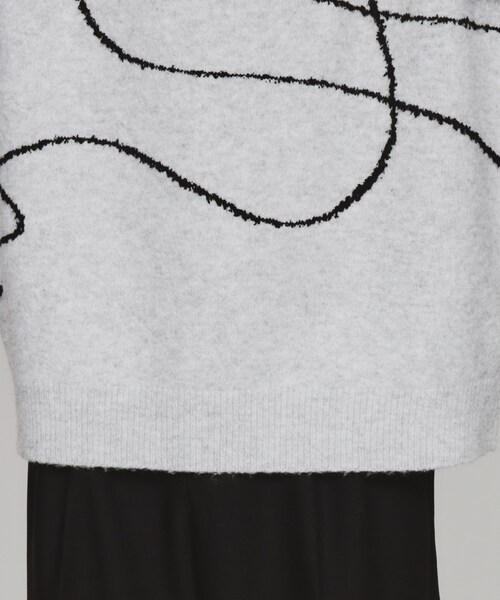 tk.TAKEO KIKUCHI（ティーケータケオキクチ）の「◆ラインアートニット（ニット/セーター・メンズ・ブラウン系その他/ライトグレー/ブラック・03/02）」の21枚目の写真