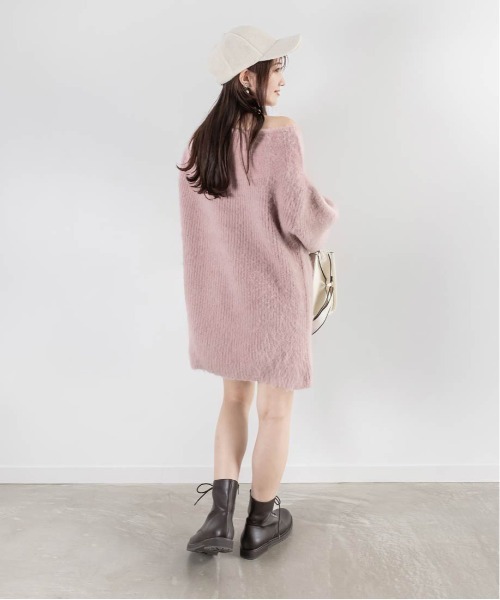 RANDA（ランダ）の「【選べる丈感】ルーズフィットミニニットワンピース（ワンピース・レディース・ピンク/ベージュ/イエロー/アイボリー・FREE/FT）」の11枚目の写真