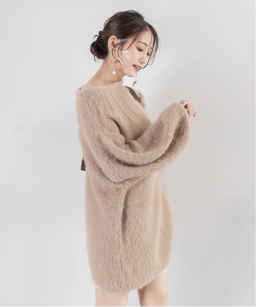 RANDA（ランダ）の「【選べる丈感】ルーズフィットミニニットワンピース（ワンピース・レディース・ピンク/ベージュ/イエロー/アイボリー・FREE/FT）」の13枚目の写真