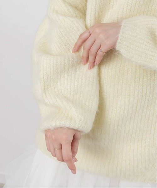 RANDA（ランダ）の「【選べる丈感】ルーズフィットミニニットワンピース（ワンピース・レディース・ピンク/ベージュ/イエロー/アイボリー・FREE/FT）」の20枚目の写真