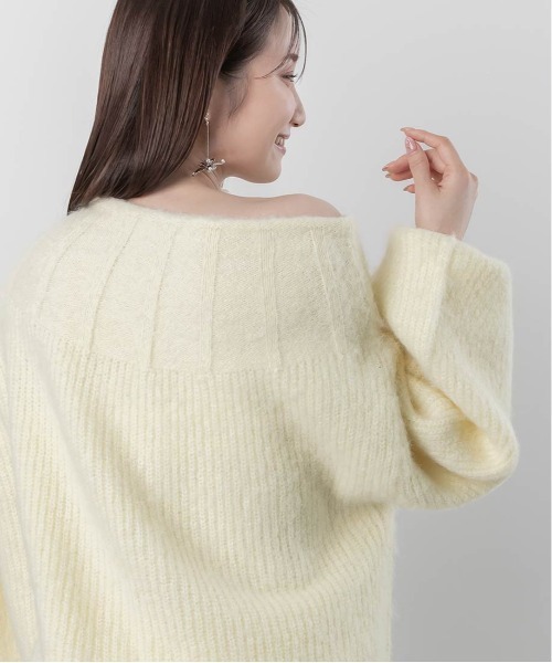 RANDA（ランダ）の「【選べる丈感】ルーズフィットミニニットワンピース（ワンピース・レディース・ピンク/ベージュ/イエロー/アイボリー・FREE/FT）」の21枚目の写真