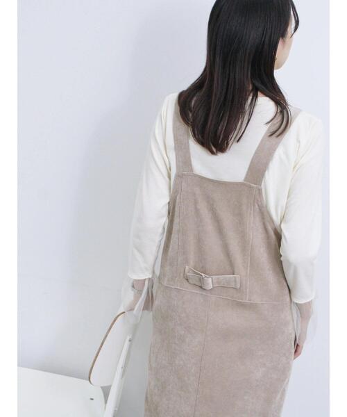 Samansa Mos2 blue(サマンサモスモスブルー)の「ストレッチコーデュロイジャンスカ(ワンピース・レディース・ライトベージュ/チャコールグレー/ブラウン・F)」の22枚目の写真