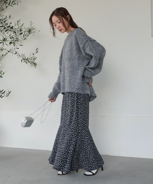 Bab(バブ)の「ナローフレアースカート(スカート・レディース・ブラック/A/イエロー/B・M/S)」の1枚目の写真