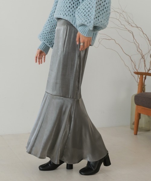 Bab(バブ)の「ナローフレアースカート(スカート・レディース・ブラック/A/イエロー/B・M/S)」の5枚目の写真