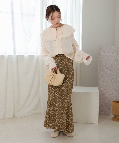 Bab(バブ)の「ナローフレアースカート(スカート・レディース・ブラック/A/イエロー/B・M/S)」の12枚目の写真