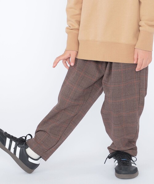 SHIPS(シップス)の「SHIPS KIDS:100~130cm / チェック タック パンツ(その他パンツ・キッズ・ブラウン系その他・100/110/120/130)」の2枚目の写真