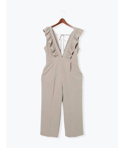 Te chichi TERRASSE（テチチテラス）の「フリルサロペット（サロペット/オーバーオール・レディース・チャコールグレー/ブラック/モカ・F）」の11枚目の写真