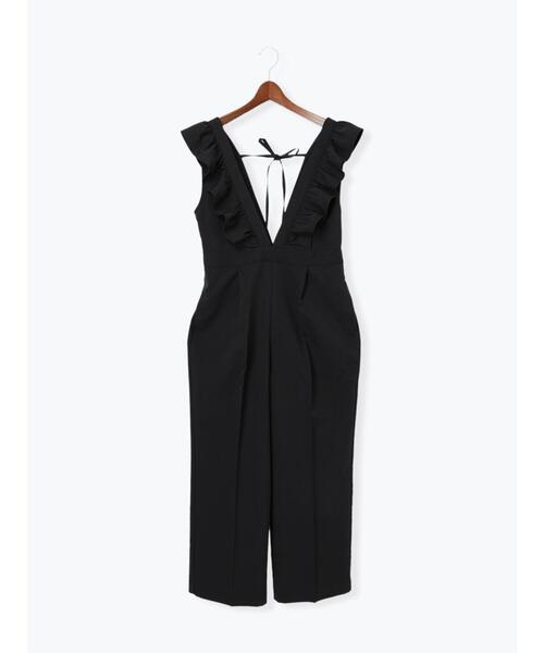 Te chichi TERRASSE（テチチテラス）の「フリルサロペット（サロペット/オーバーオール・レディース・チャコールグレー/ブラック/モカ・F）」の12枚目の写真