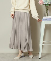 ITS'DEMO | 【ウエストゴム/手洗い可】フェイクスエードプリーツスカート(スカート)