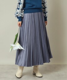 ITS'DEMO | 【ウエストゴム／手洗い可】フェイクスエードプリーツスカート(スカート)