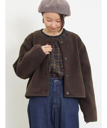 Samansa Mos2 | カットボアショートジャケット(ブルゾン)