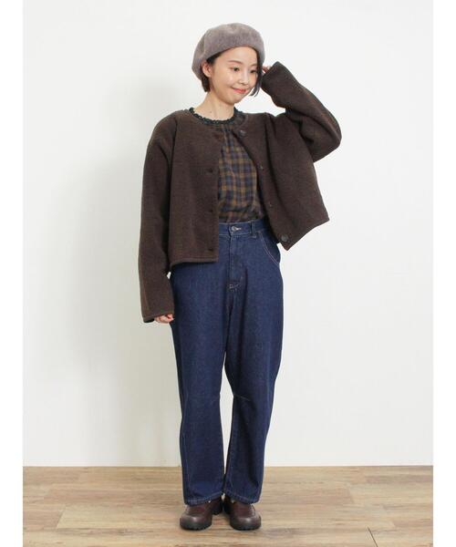 Samansa Mos2（サマンサ モスモス）の「カットボアショートジャケット（ブルゾン・レディース・ベージュ/ブラウン/ブラック・F）」の8枚目の写真