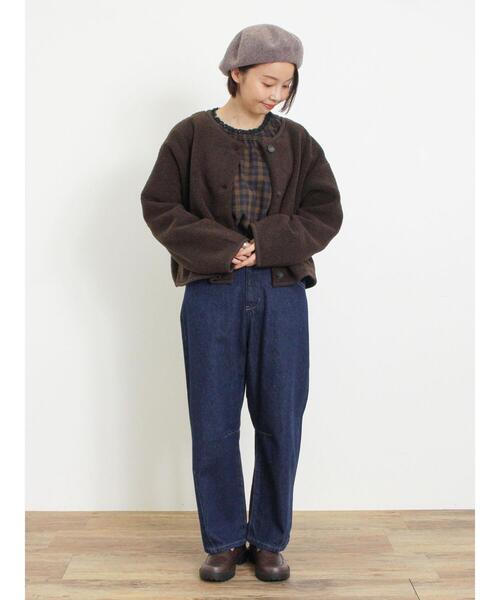 Samansa Mos2（サマンサ モスモス）の「カットボアショートジャケット（ブルゾン・レディース・ベージュ/ブラウン/ブラック・F）」の9枚目の写真