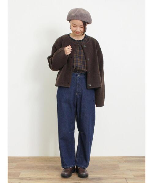 Samansa Mos2（サマンサ モスモス）の「カットボアショートジャケット（ブルゾン・レディース・ベージュ/ブラウン/ブラック・F）」の10枚目の写真